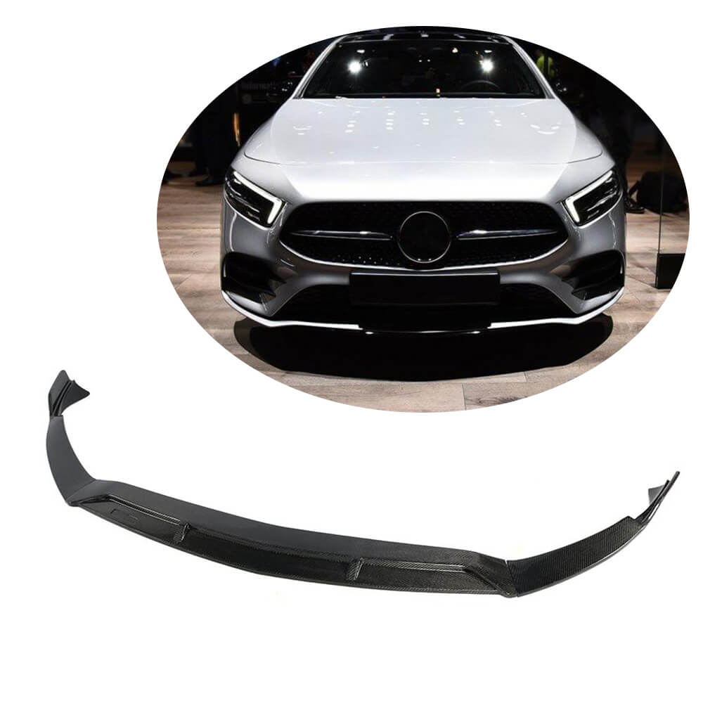 Накладка на передній бампер Lip V3 (для AMG-Line SD 2018-2021, Карбон)