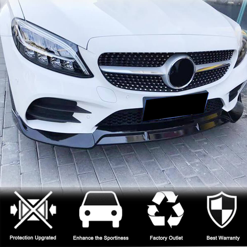 Накладка на передній бампер Lip (для AMG-Line, Карбон) 2