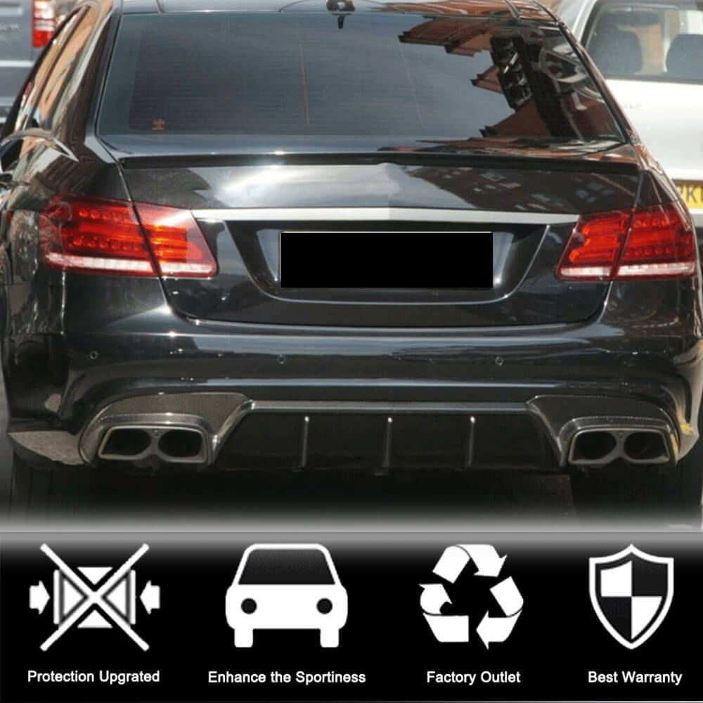Дифузор заднього бампера V2 (для E63 AMG 2013-2016, Карбон) 3