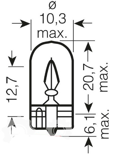 Вказівна лампа Osram 2845 W5W 24V W2.1X9.5D 2