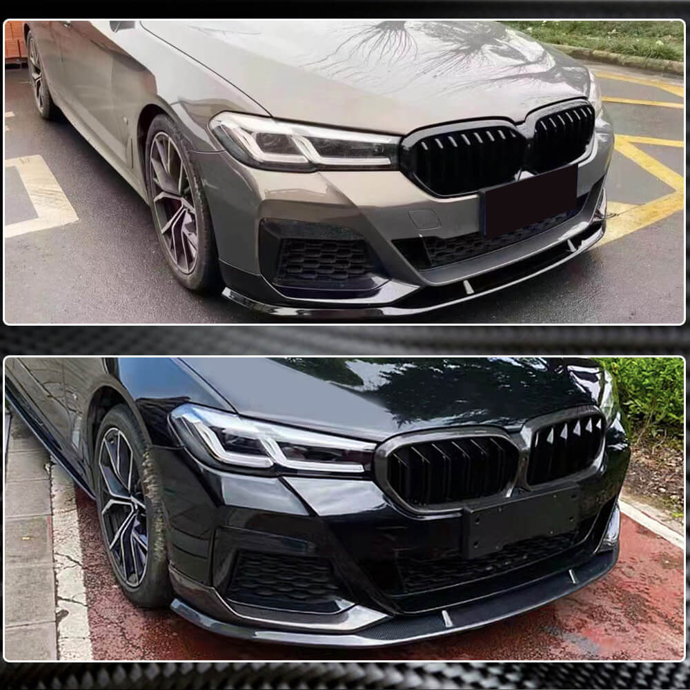 Накладка на передній бампер Lip V1 (для M-Sport 2021-2024, Карбон) 3