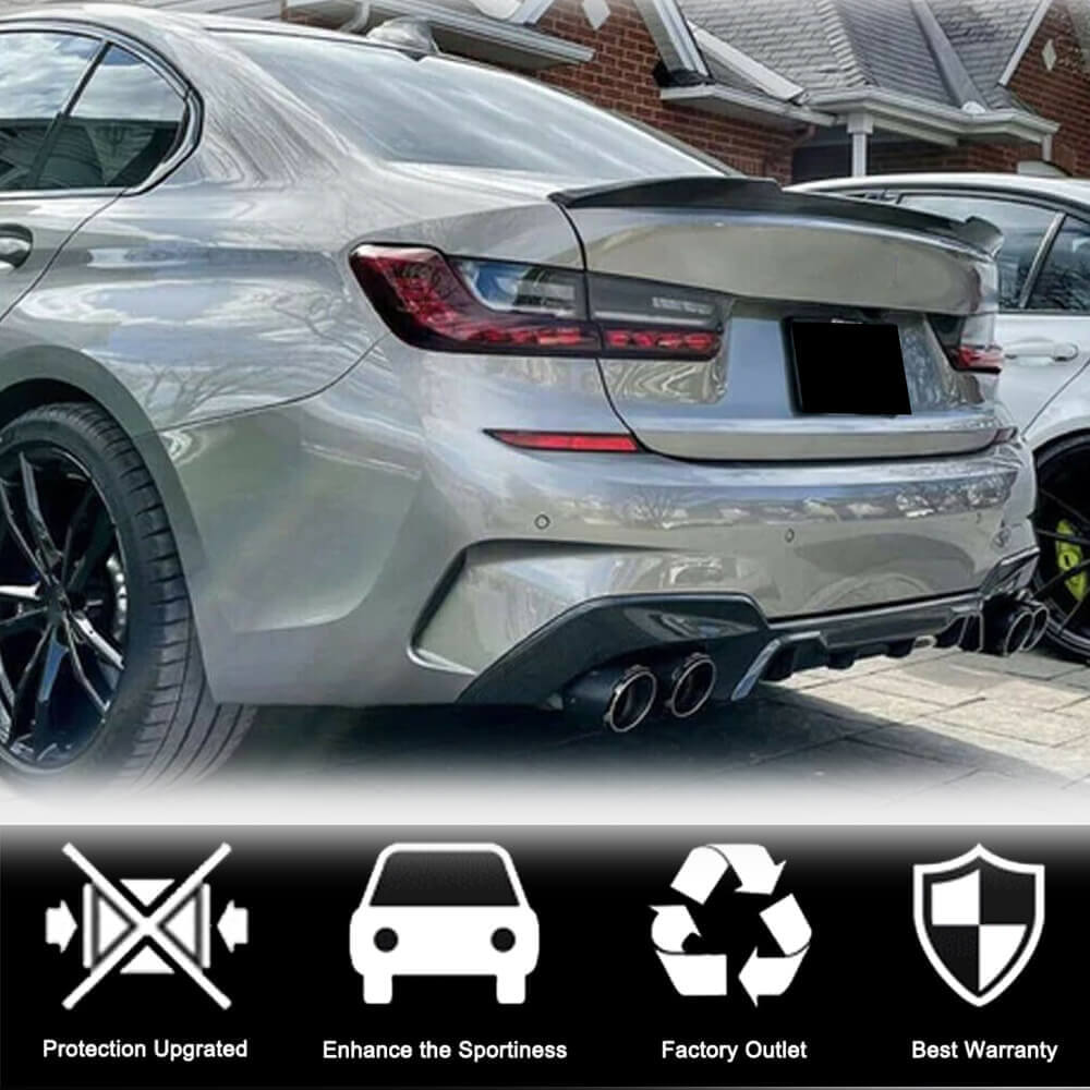 Дифузор заднього бампера (для M340i 2018-2022, Карбон) 2