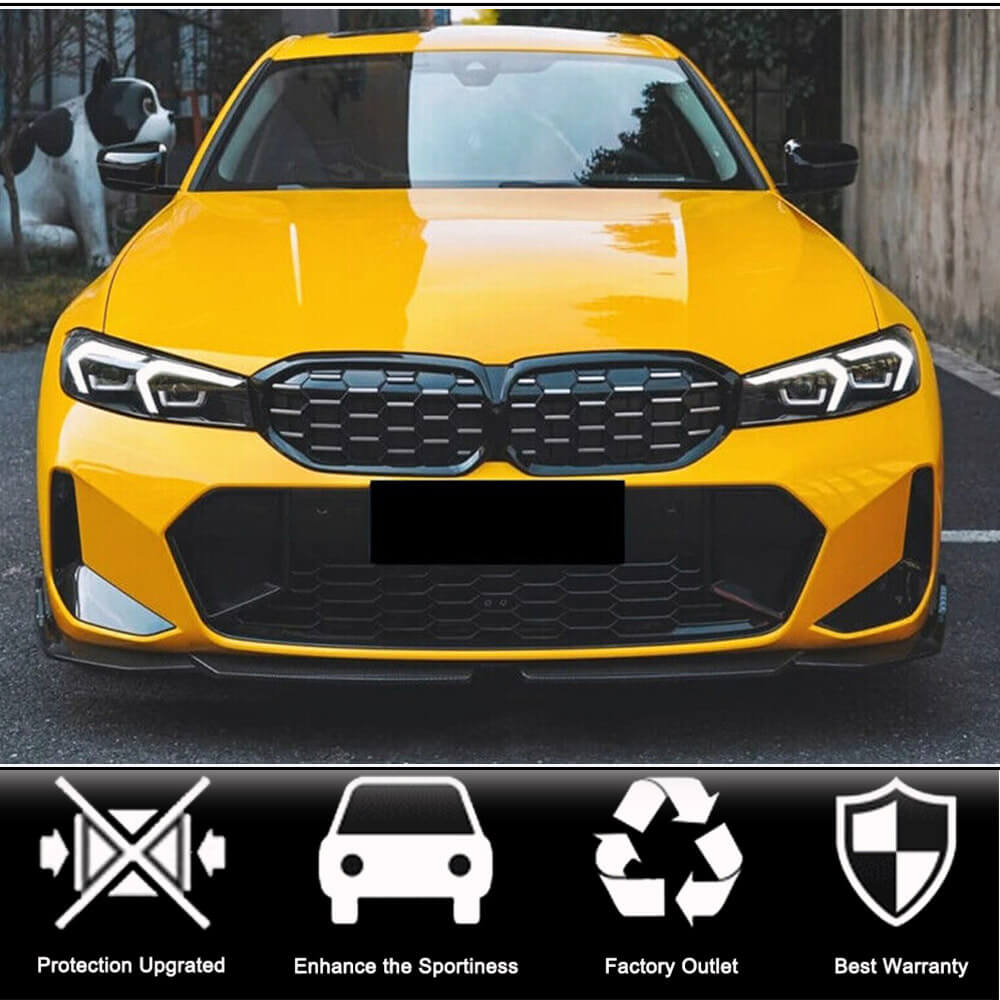 Накладка на передній бампер Lip V3 (для M-Sport 2022+, Карбон) 2
