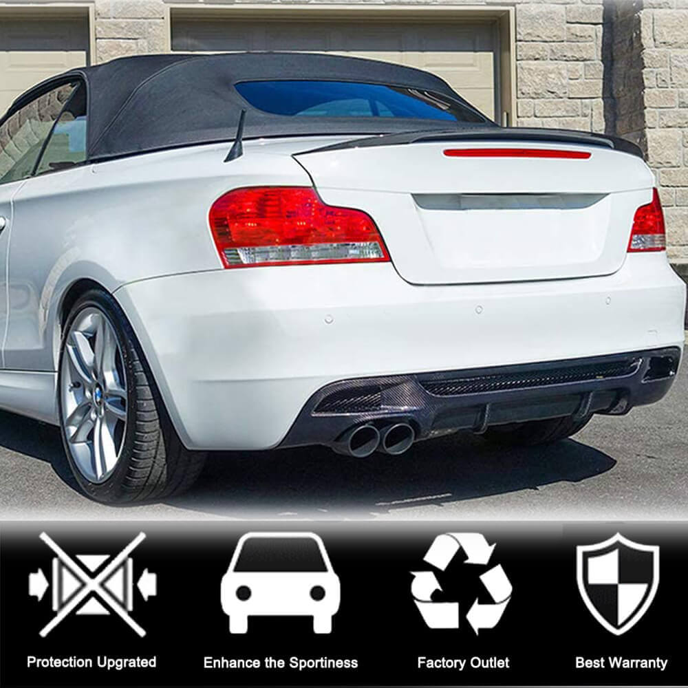 Дифузор заднього бампера V2 (для E82/E88 M-Sport, Карбон) 4