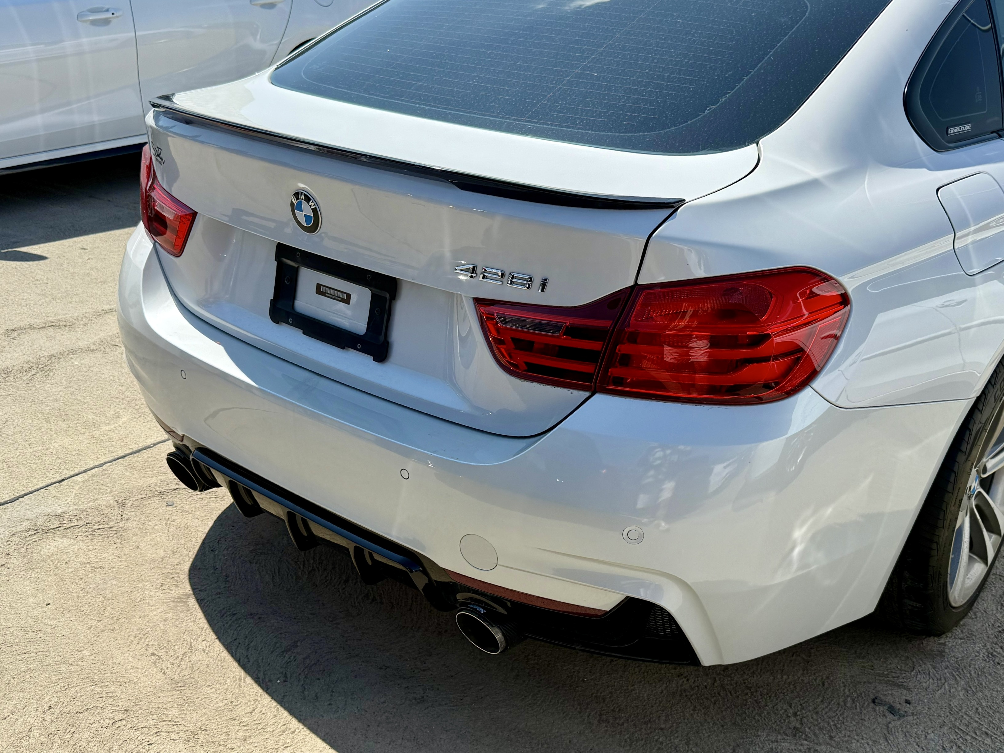 Спойлер ліп M Performance BMW 4 series F36 2013-2020 ABS пластик, чорний глянець 3