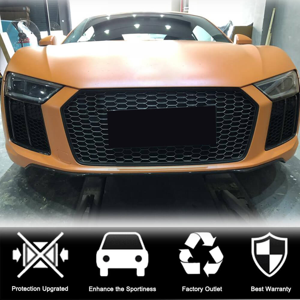 Накладки на передній бампер V1 (2015-2020, Карбон) 3
