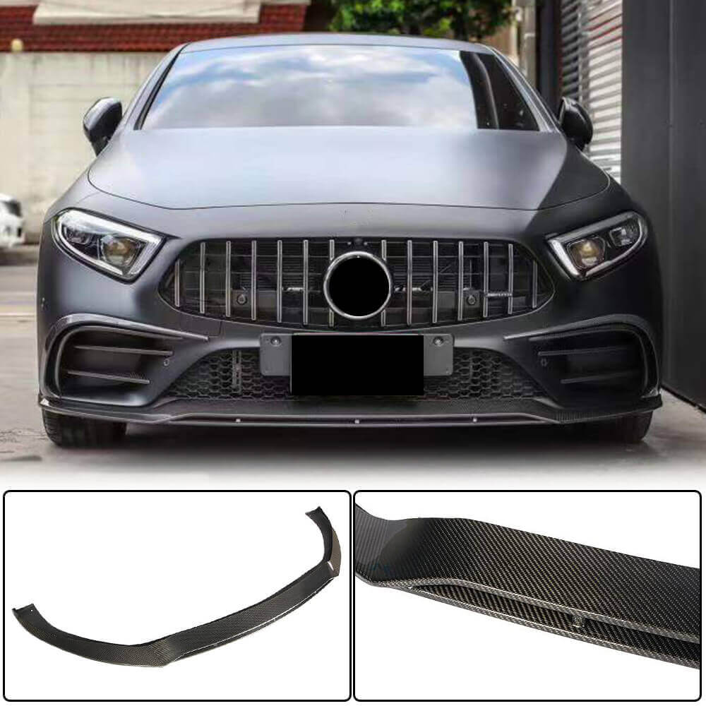 Накладка на передній бампер Lip (для AMG/AMG-Line 2018-2020, Карбон)