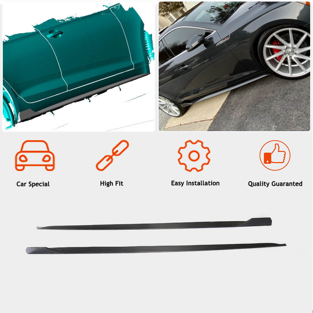 Бокові пороги 2016-2020 V2 (для Sportback, Карбон) 3