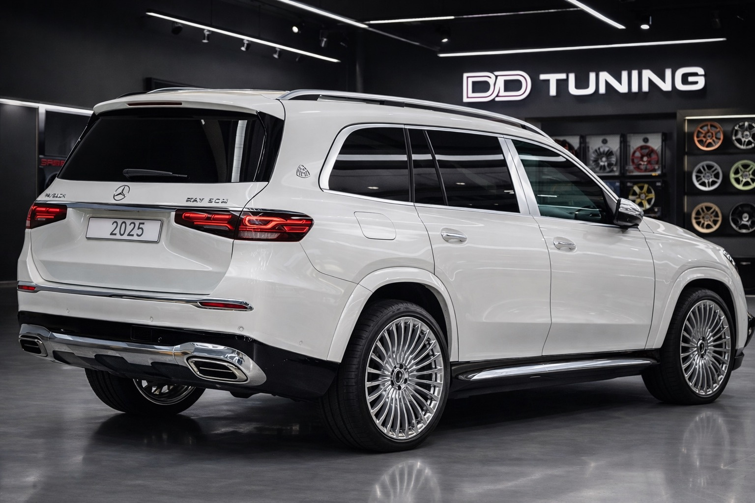 Задній бампер з дифузором Maybach GLS600 (2025-Design)