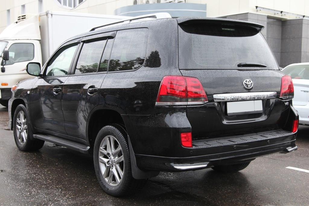 Задні бризковики Toyota Land Cruiser 200 2007-2015 під обвіс Urban Sport колір чорний 202, комплект 2шт. 4