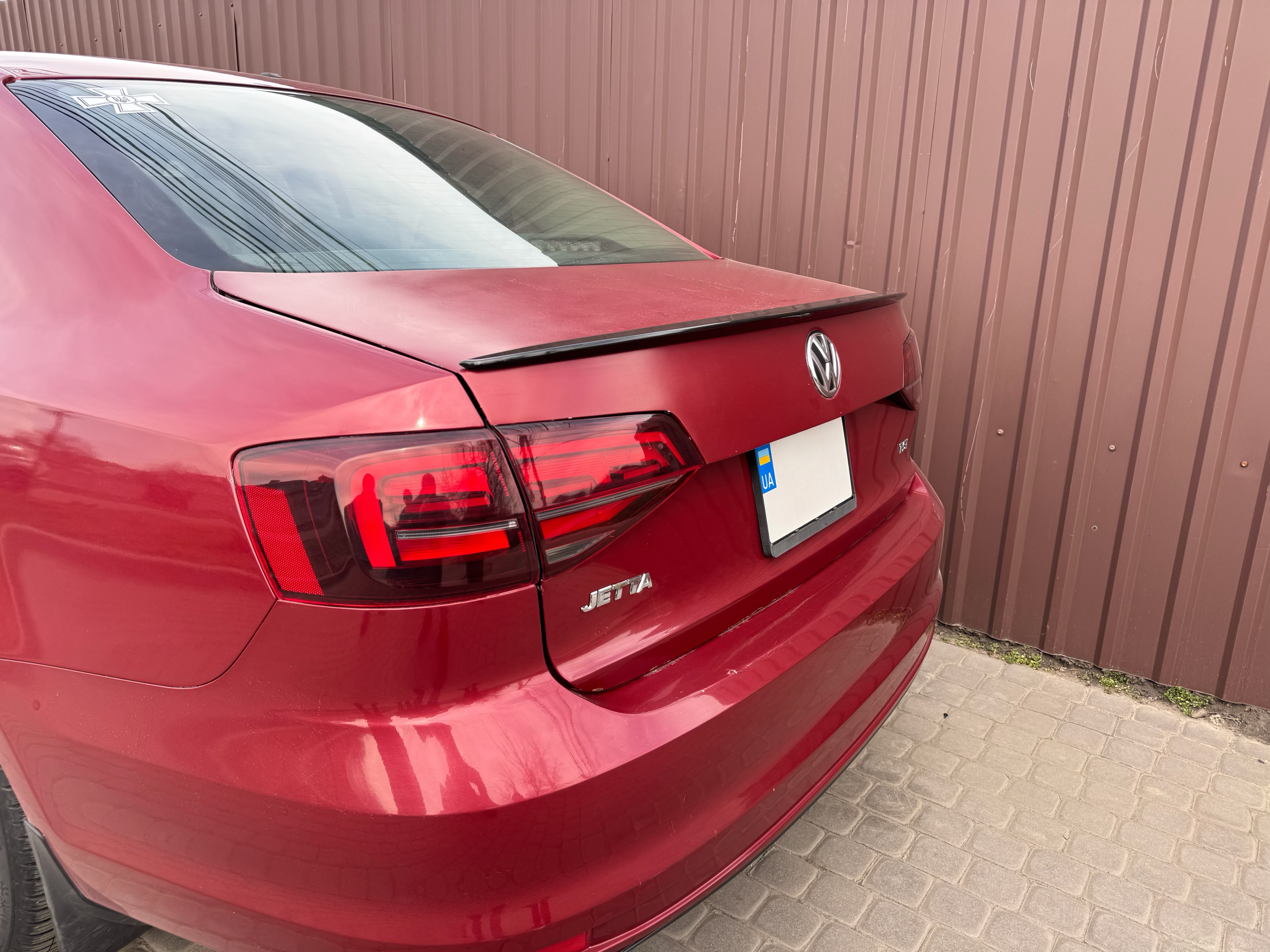 Спойлер ліп Volkswagen Jetta 6 2010-2017 ABS пластик, колір чорний глянець 4