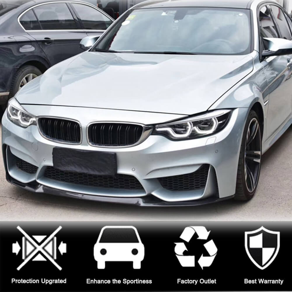 Накладка на передній бампер Lip V8 (для F80, Карбон) 2