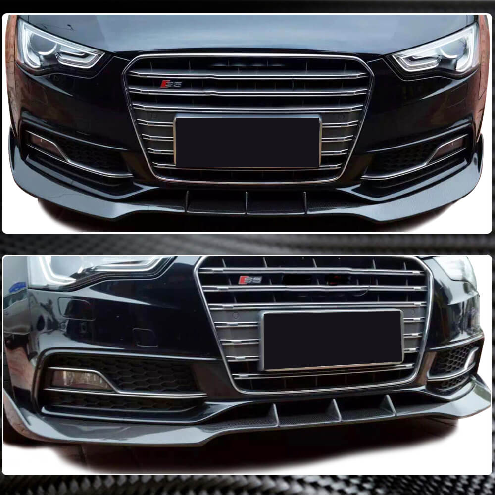 Накладка на передній бампер Lip V3 (для S-Line 2012-2015, Карбон) 3