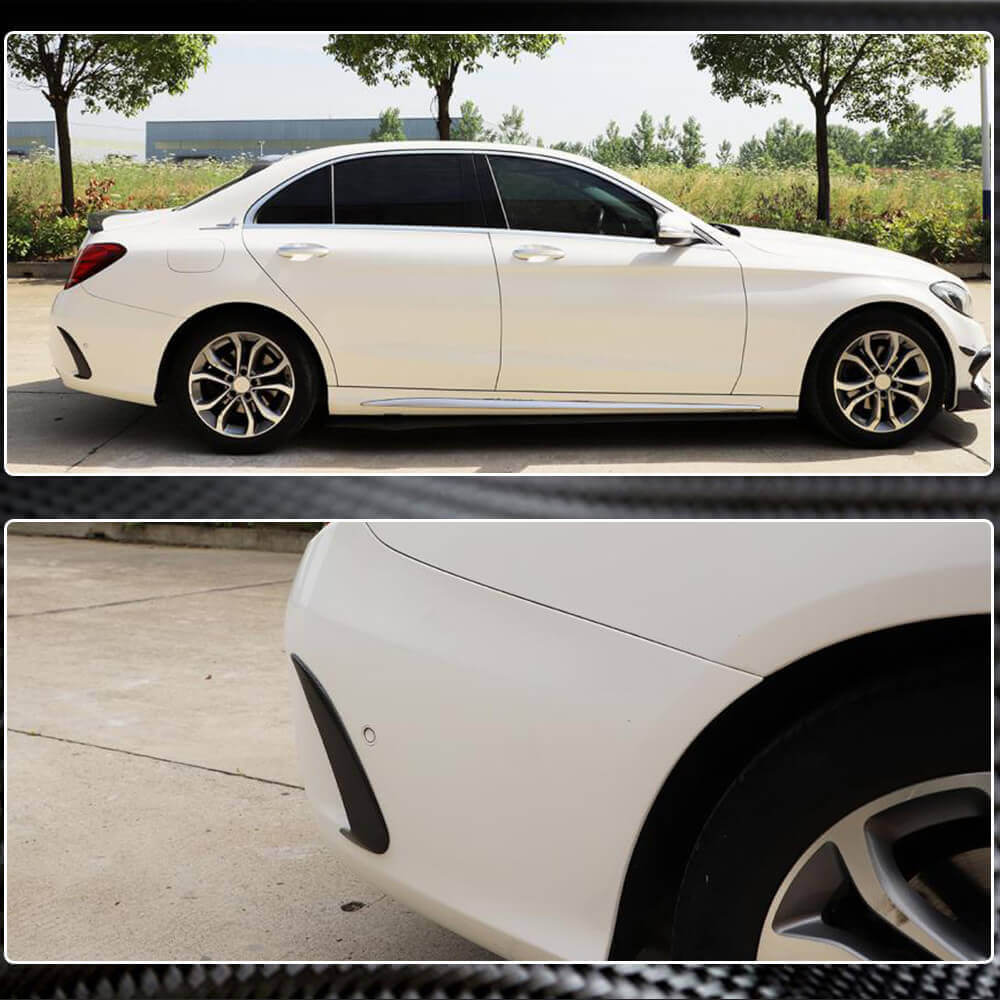 Накладки на задній бампер (для SD C43/C63 AMG 2015-2019, Карбон) 5