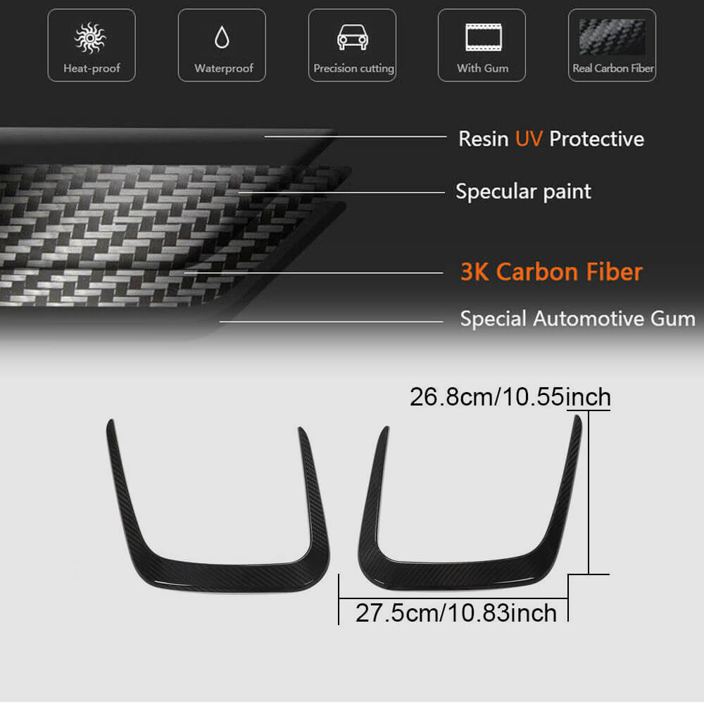 Накладки на капот (для G80, Карбон) 6