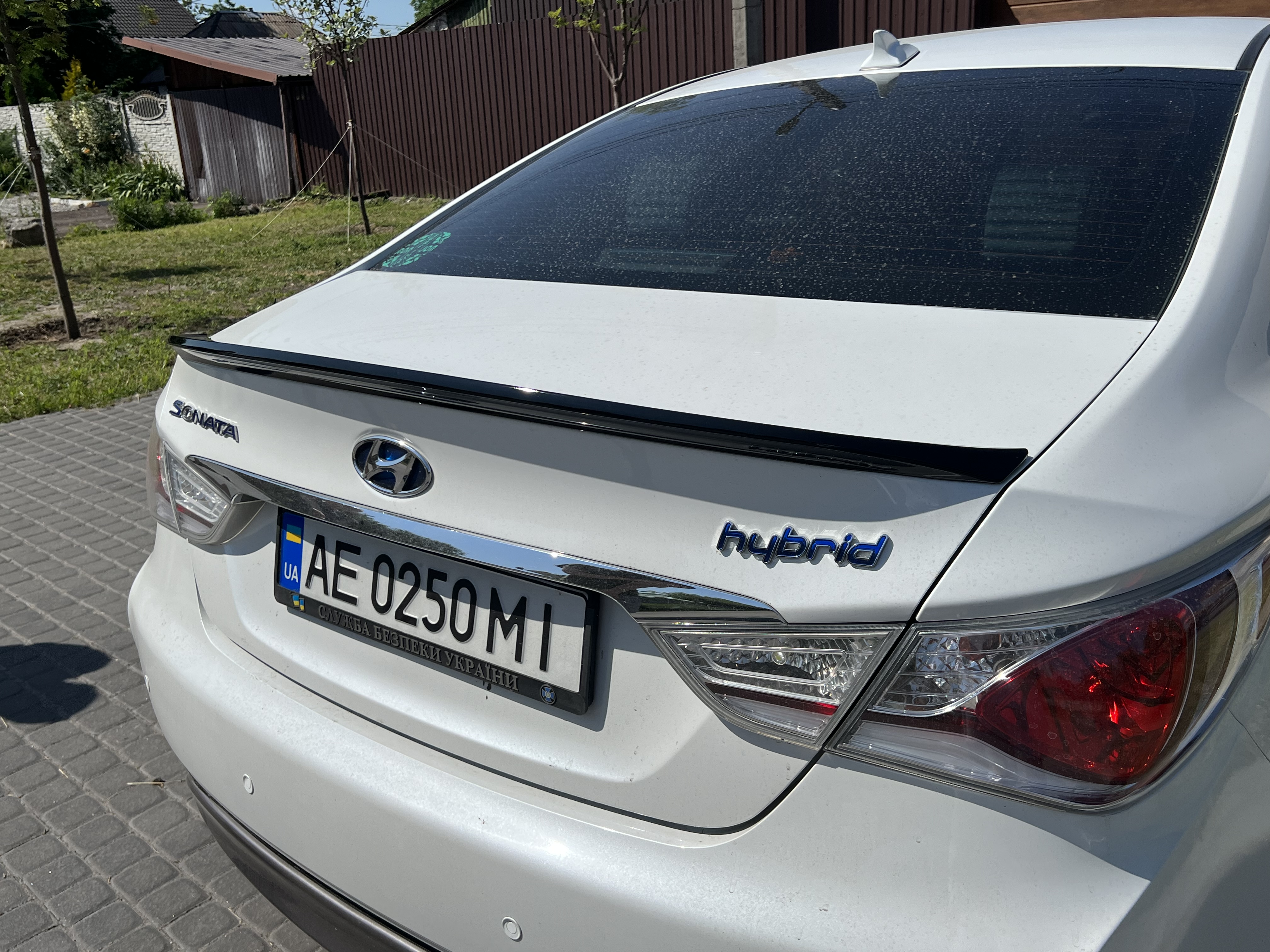 Спойлер лип Hyundai Sonata YF 2010-2015 ABS пластик, колір чорний глянець 4