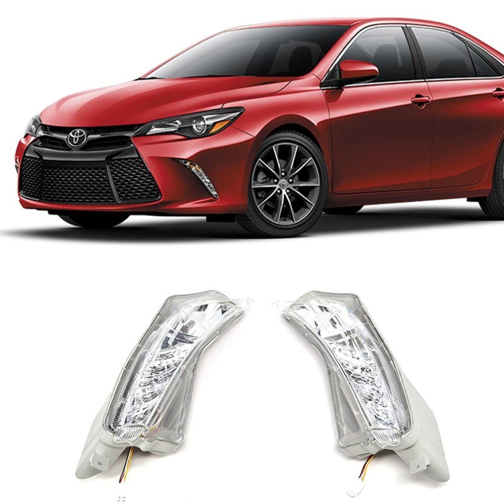 DRL ходові вогні + покажчик повороту в бампері Toyota Camry USA 55/60 14-17 (комплект 2 шт.)