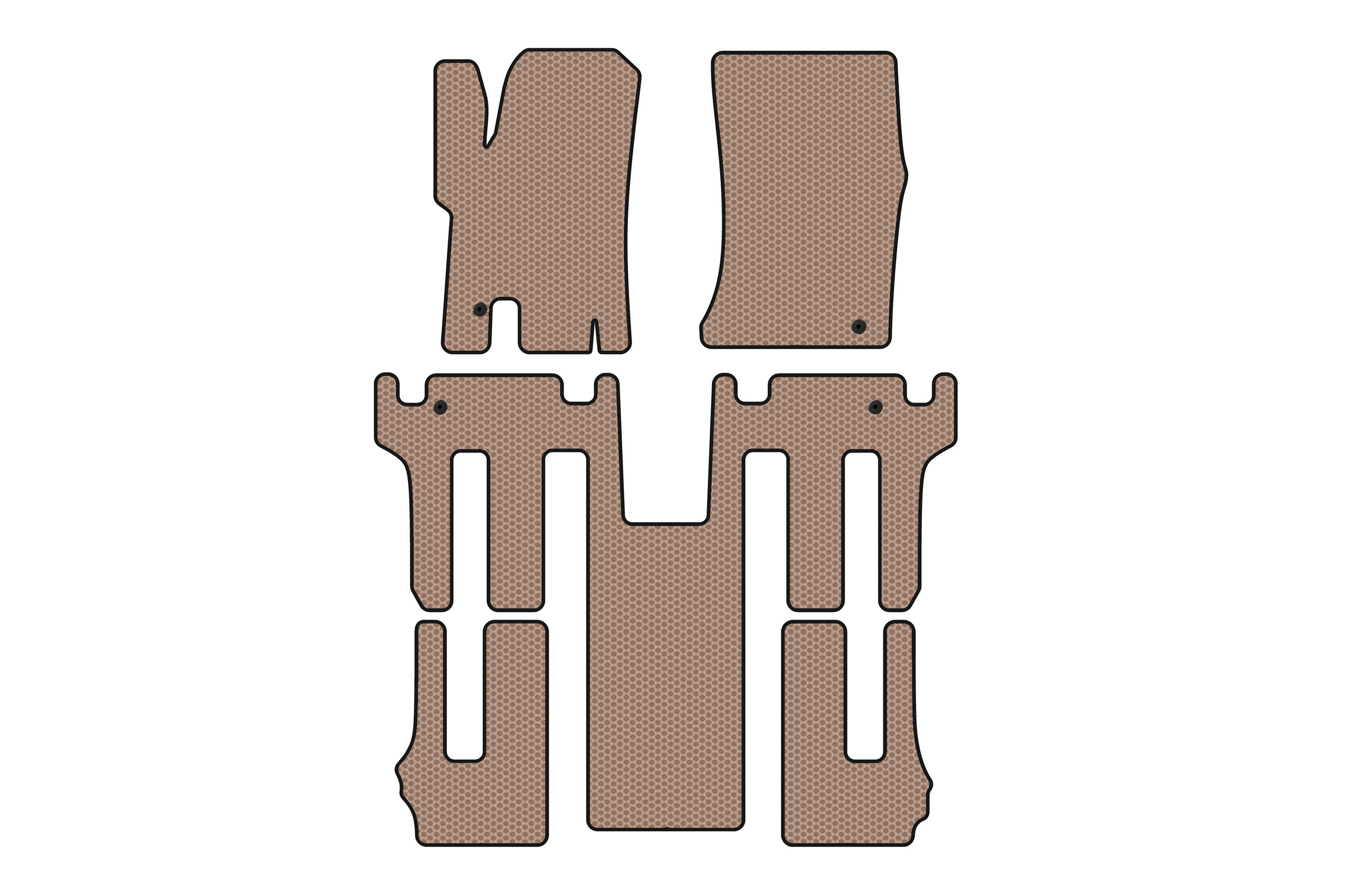Гумові килимки Carsuit (3 ряди, бежевий)