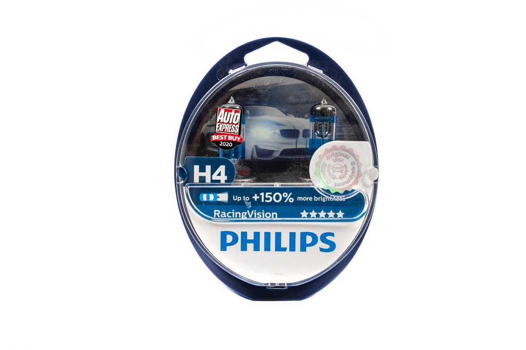 Лампа головного світла Philips H4 60/55W 12342GT Racing Vision +150% 2
