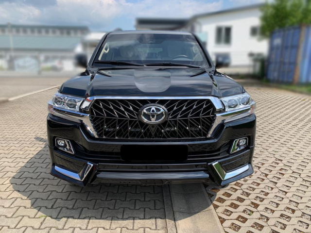 Обвіс тюнінг переднього бампера TRD Toyota Land Cruiser 200 2016-2022 колір чорний 3