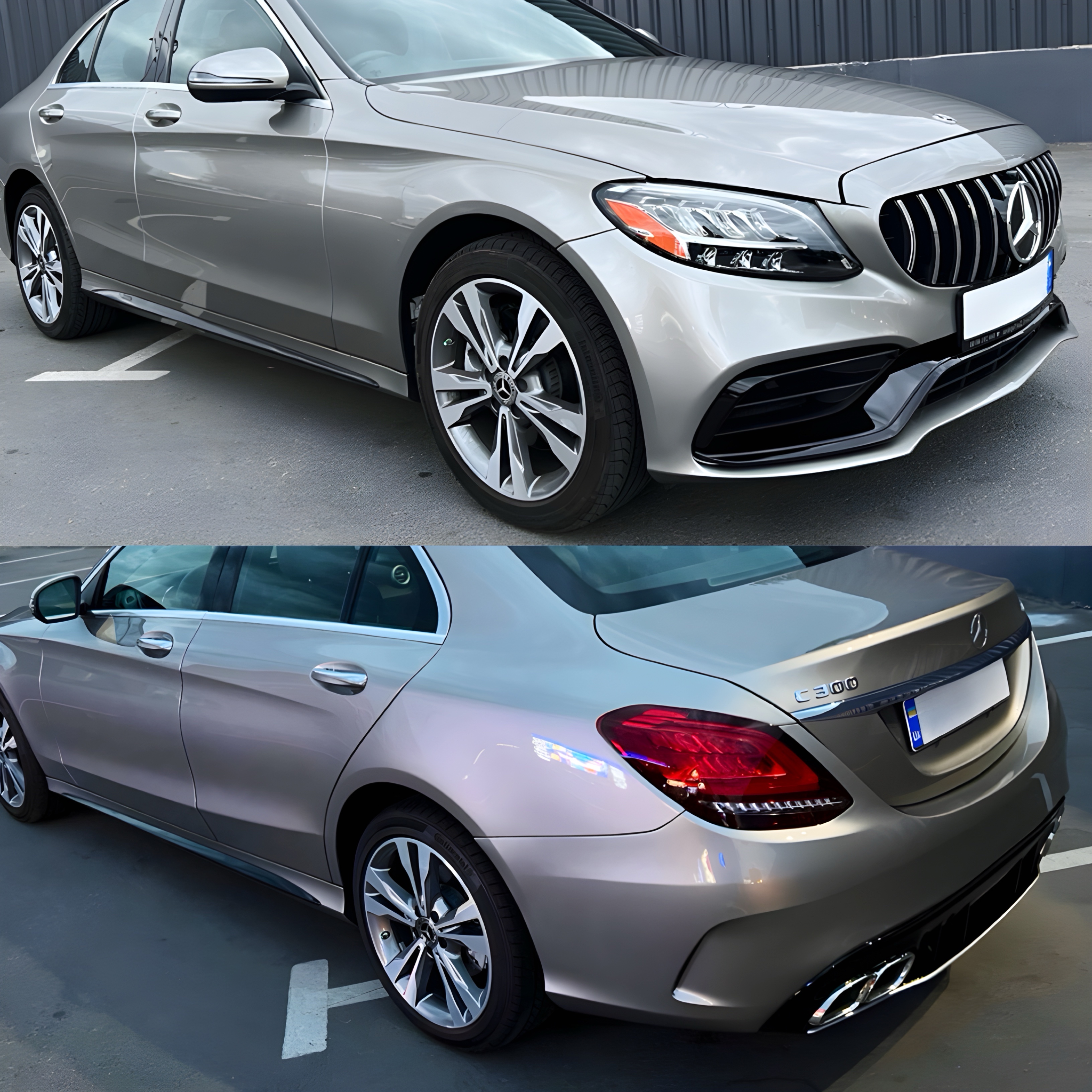 Комплект обвісу стиль AMG C63 рестайлінг 2019+ для Mercedes C Class W205 2014-2021 2