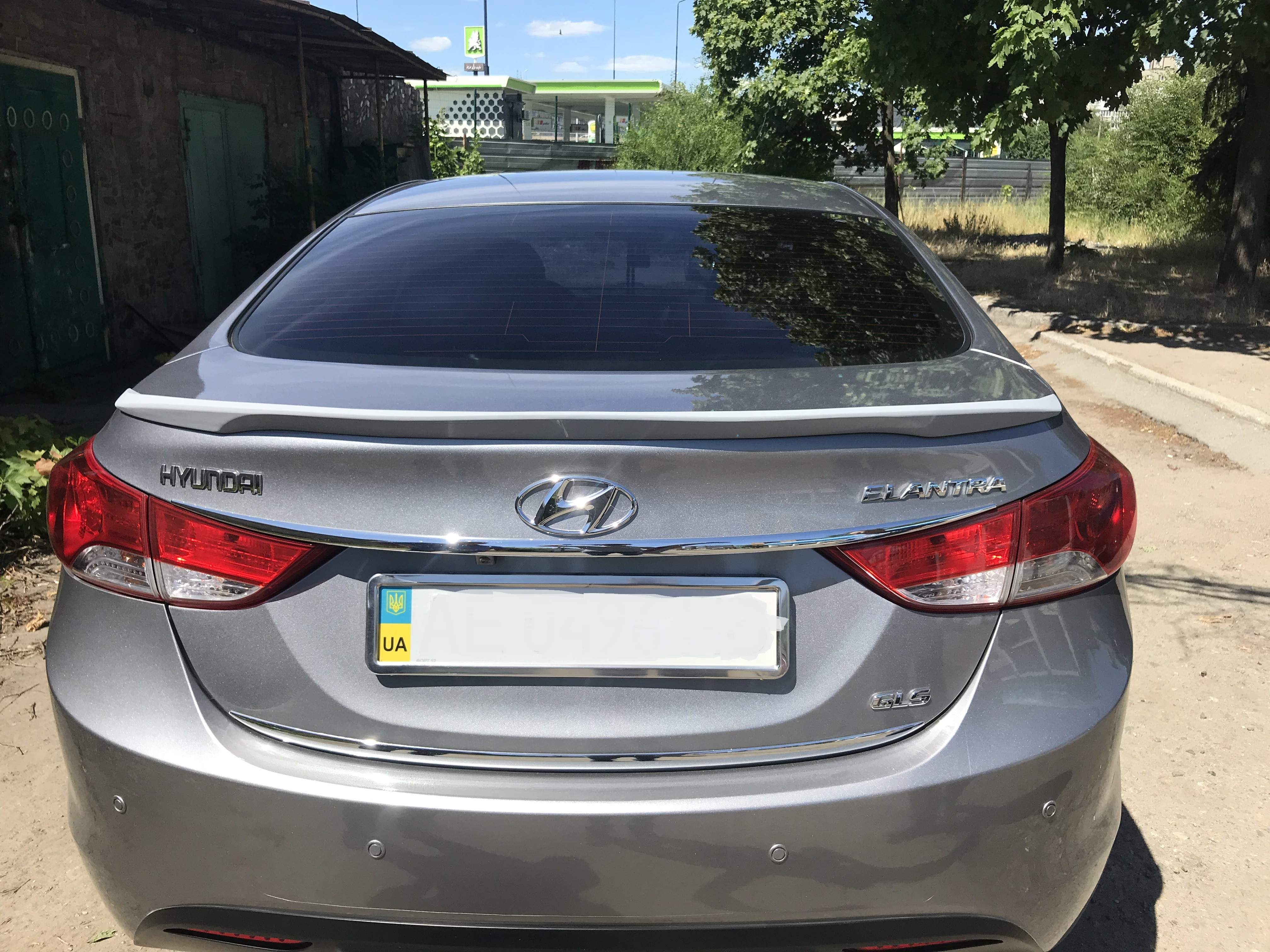 Спойлер ліп багажника Hyundai Elantra MD 2010-2015 ABS пластик під фарбування 5
