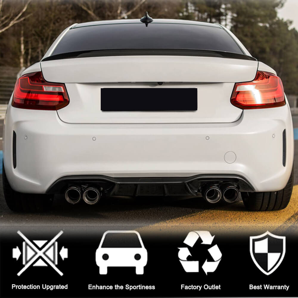 Дифузор заднього бампера V4 (для F87 M2/M2С, Карбон) 2