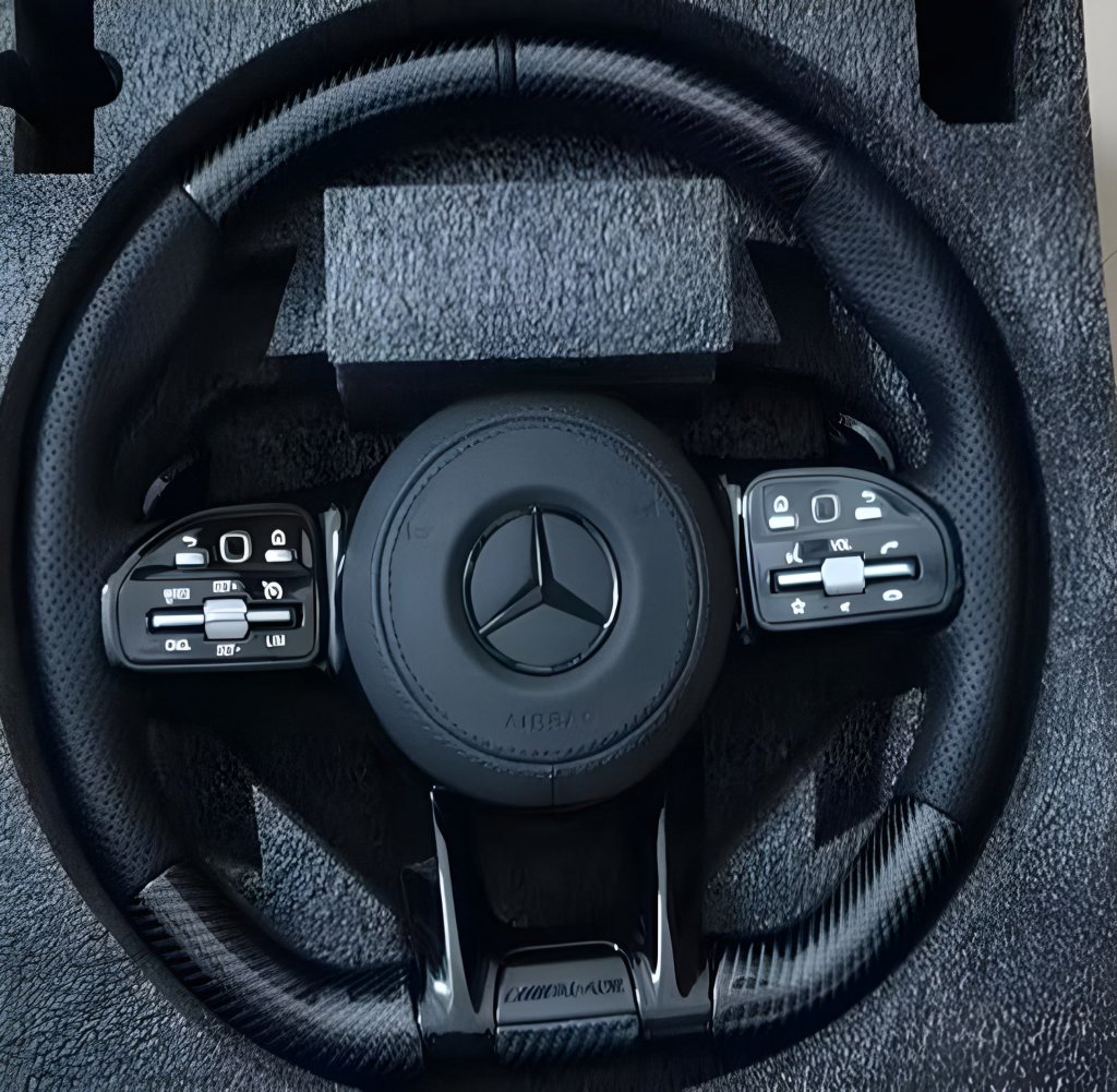 Кермо AMG 2018-Style (Карбон + чорні кнопки, 4pin)