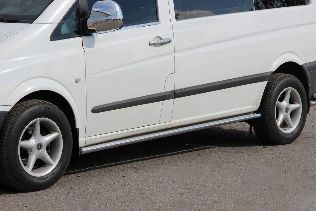 Бічні труби BB001 (2 шт., нерж.) d60, Коротка/Середня бази