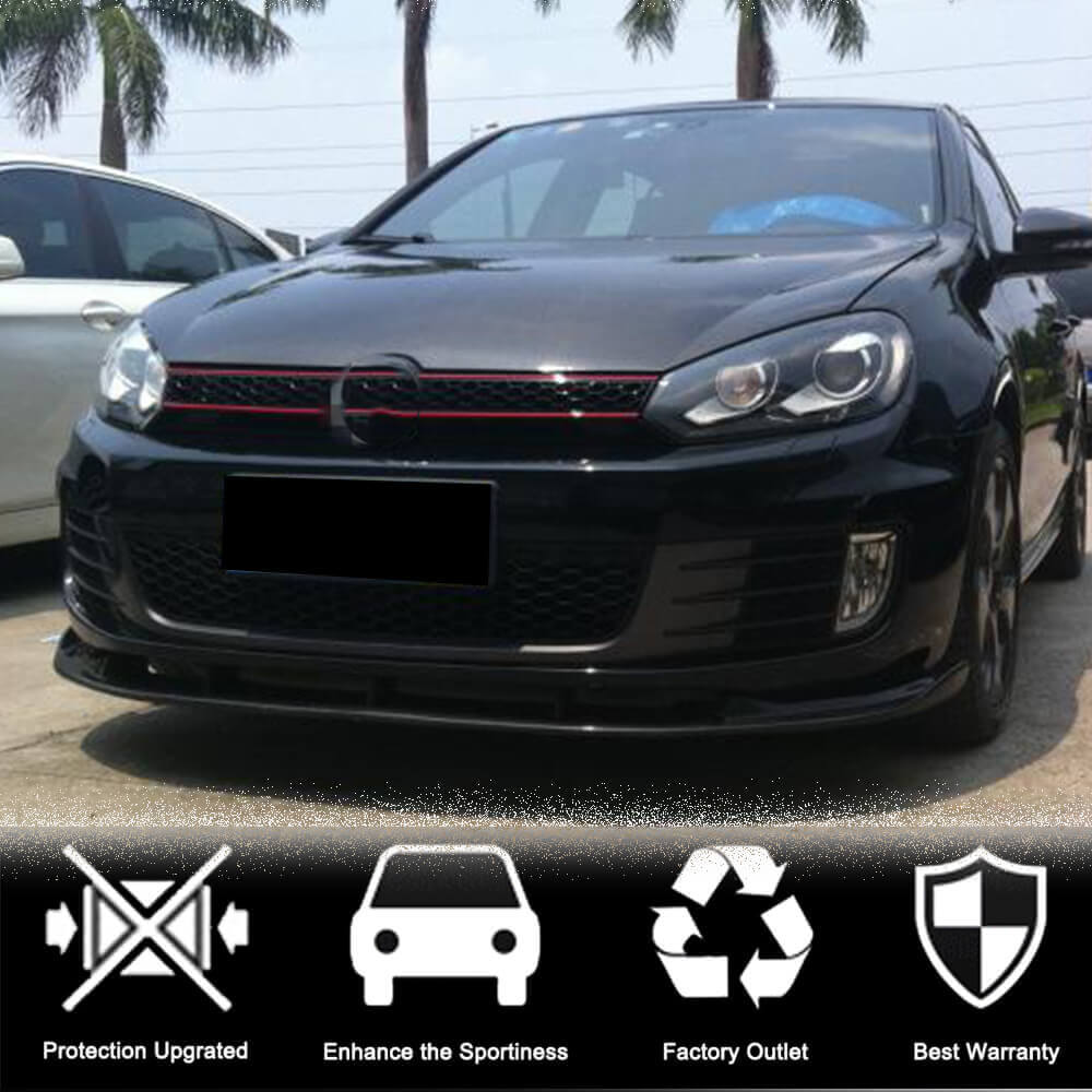 Накладка на передній бампер Lip V2 (для GTI HB 2010-2013, Карбон) 2
