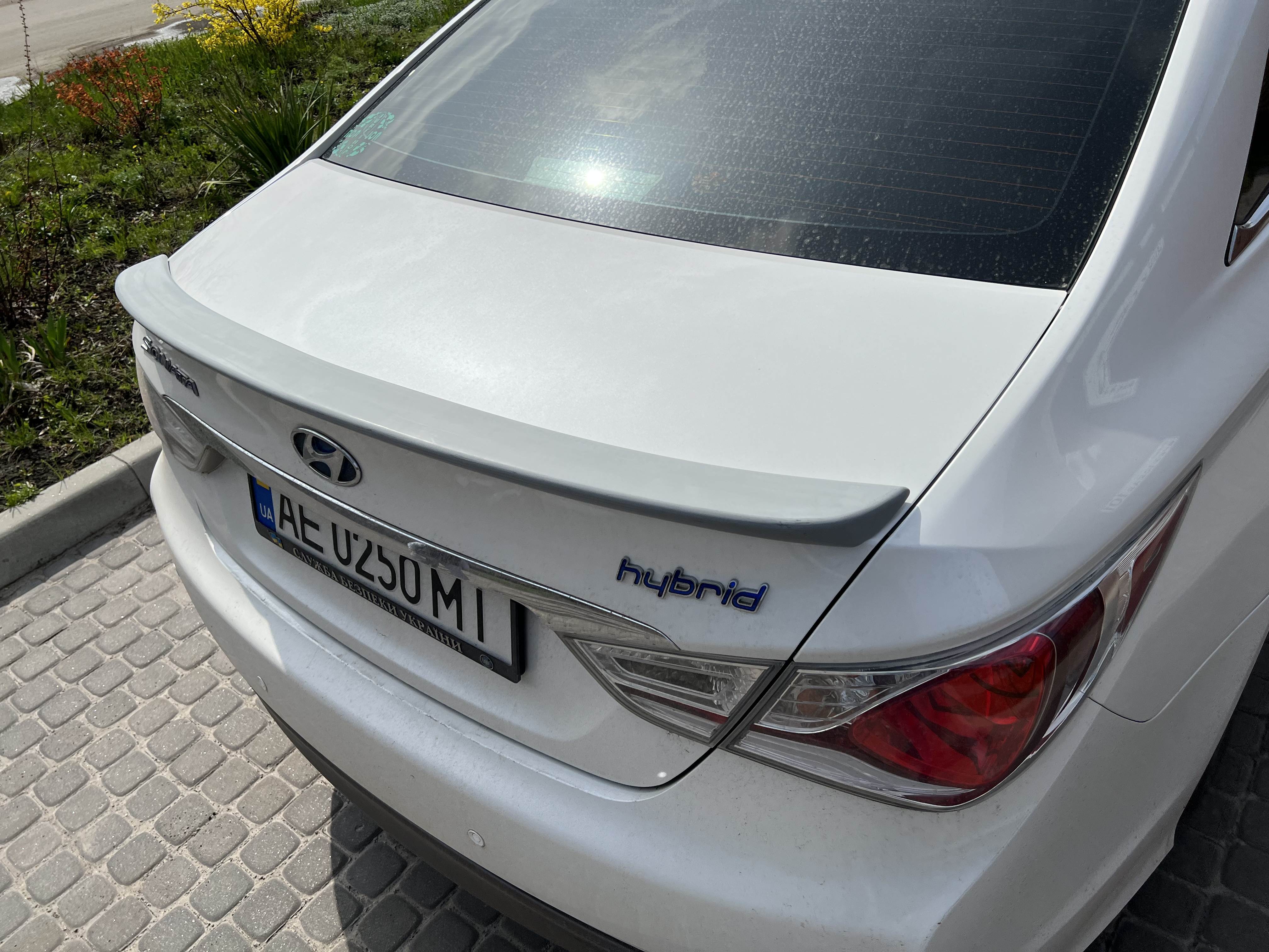 Спойлер ліп Hyundai Sonata YF 2010-2015 ABS пластик під фарбування 5