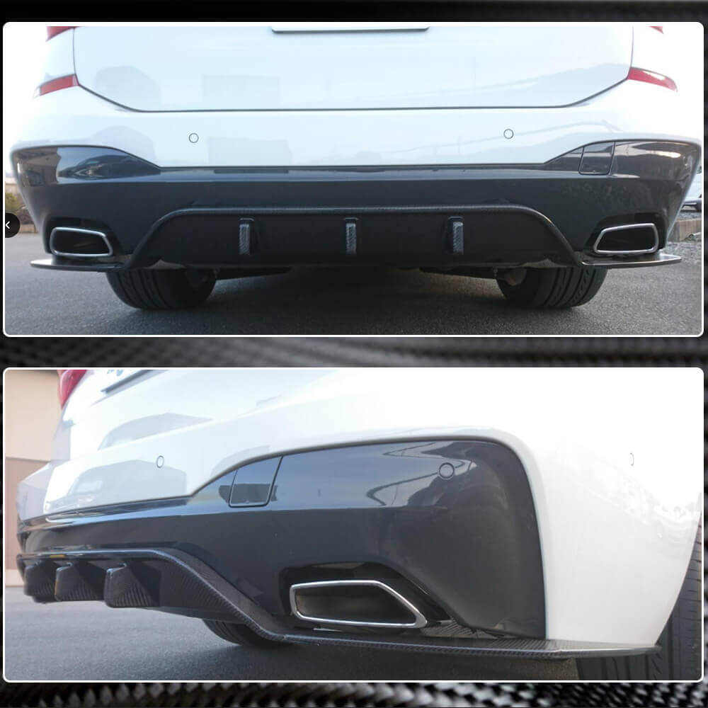 Дифузор заднього бампера V2 (для M-Sport 2017-2020, Карбон) 5