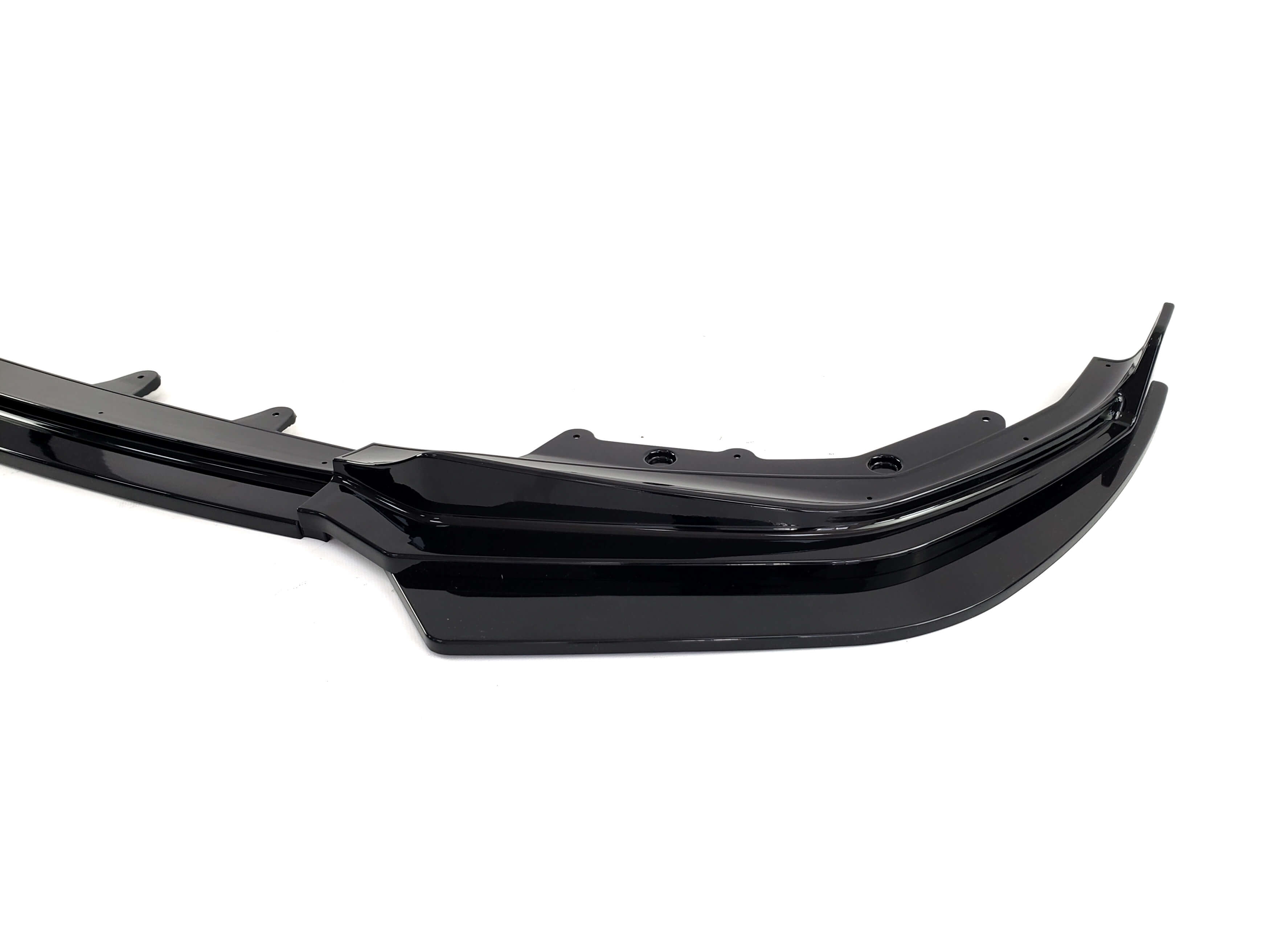 Губа (переднього бампера) Чорний глянець (M-Performance / knife) V2 на BMW 3 Series G20 / G21 2018-2022 року 5