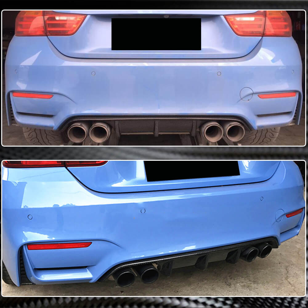 Дифузор заднього бампера V8 (для F82/F83, Карбон) 5