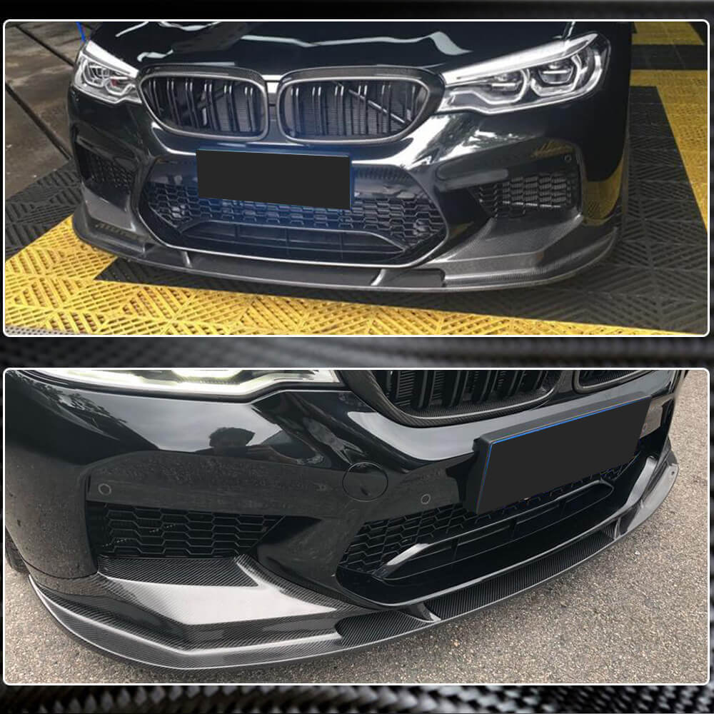 Накладка на передній бампер Lip V2 (для M5 F90 2017-2020, Карбон) 4