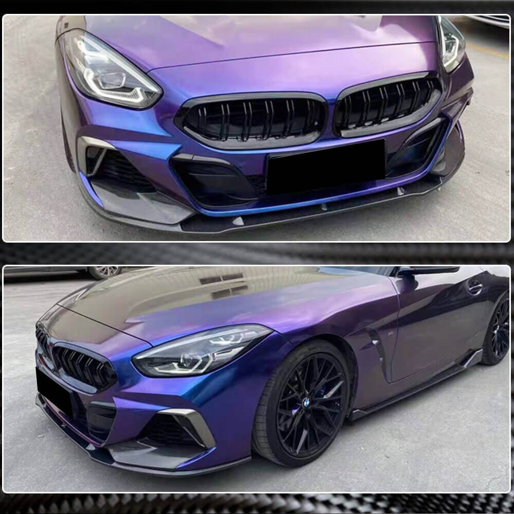 Накладка на передній бампер Lip V5 (для M-Sport, Карбон) 4