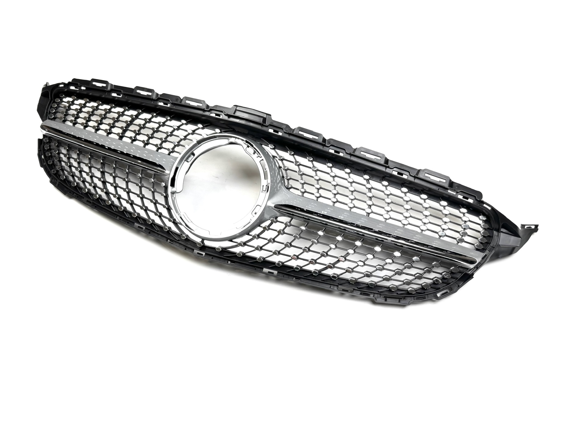 Решітка радіатора Diamond Silver Mercedes C-Class W205 2019-2021 3