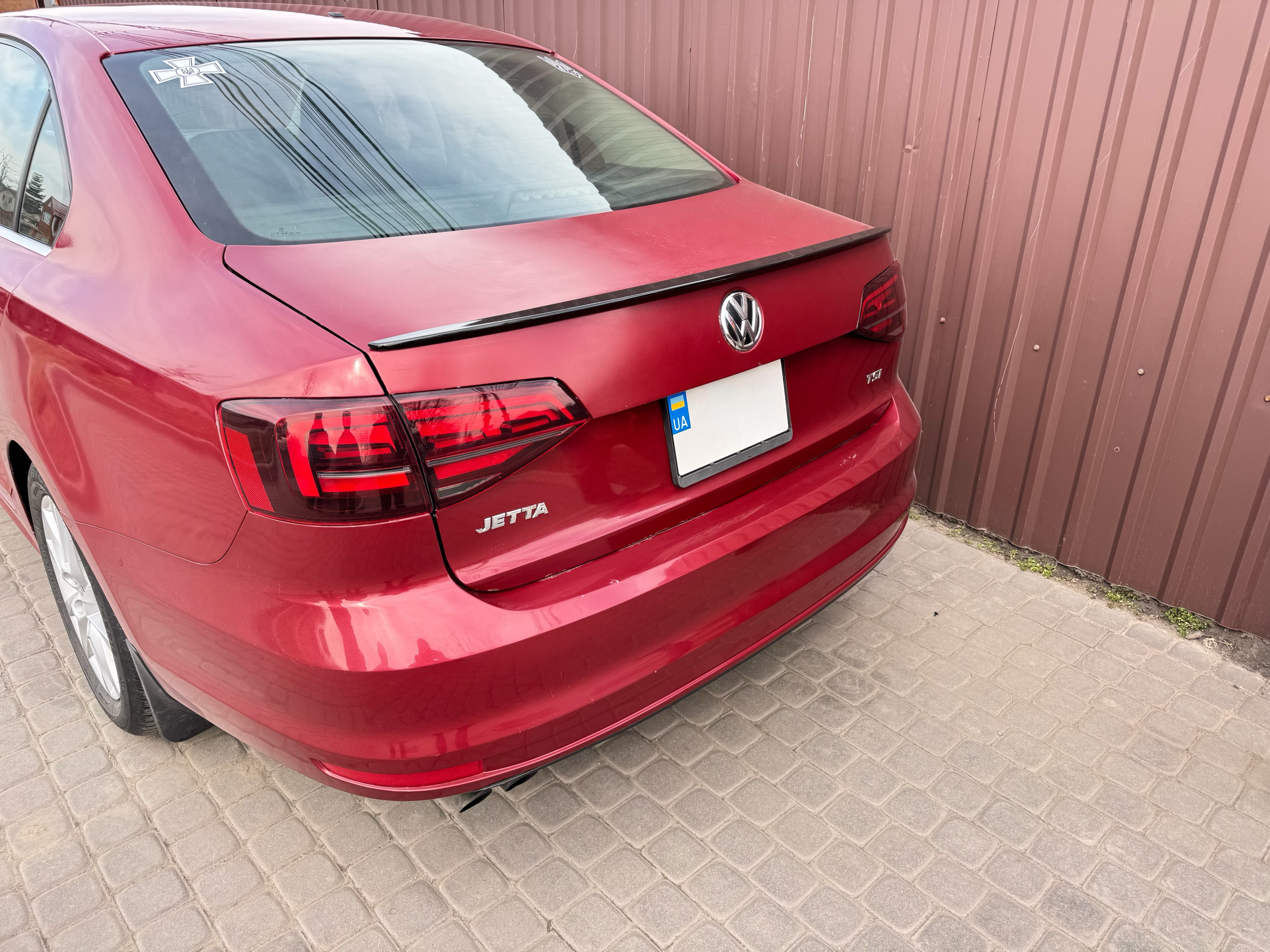 Спойлер ліп Volkswagen Jetta 6 2010-2017 ABS пластик, колір чорний глянець 3