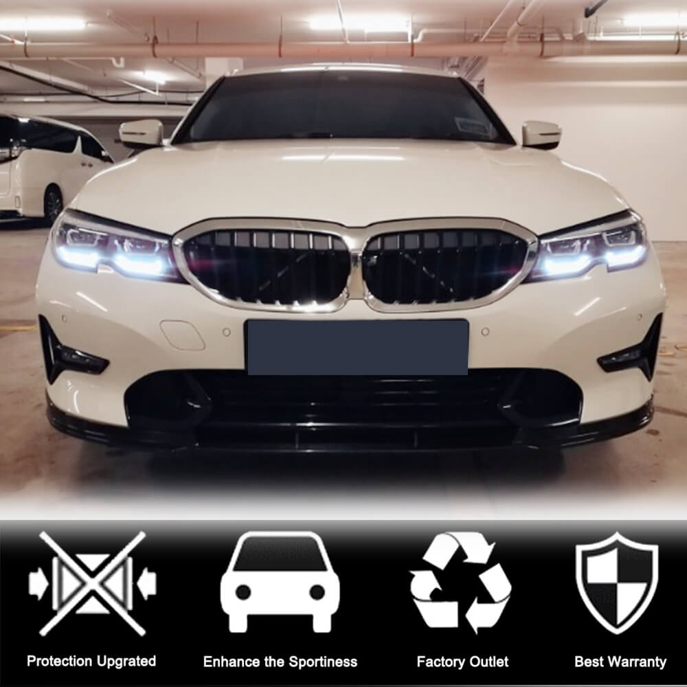 Накладка на передній бампер Lip V2 (для Base 2018-2022, Карбон) 4
