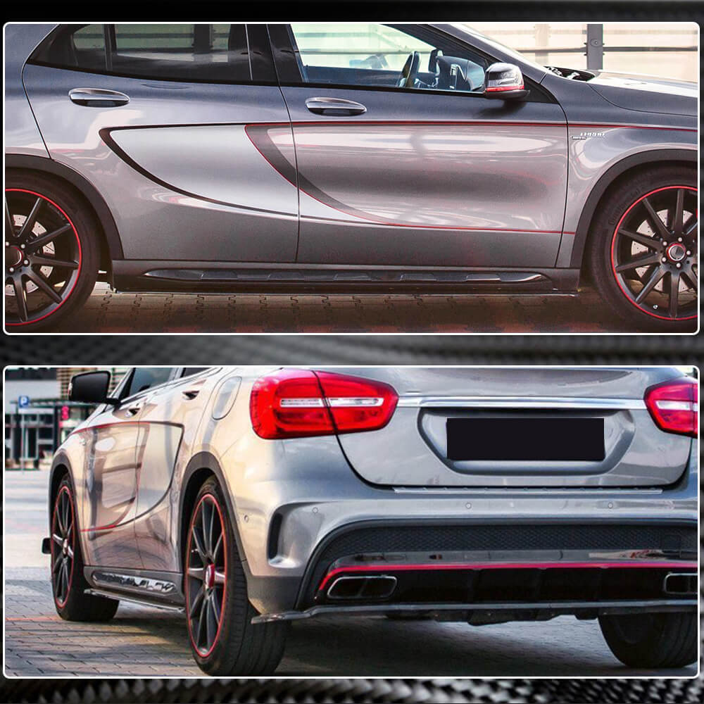Бокові пороги (для GLA45 AMG 2013-2016, Карбон) 4