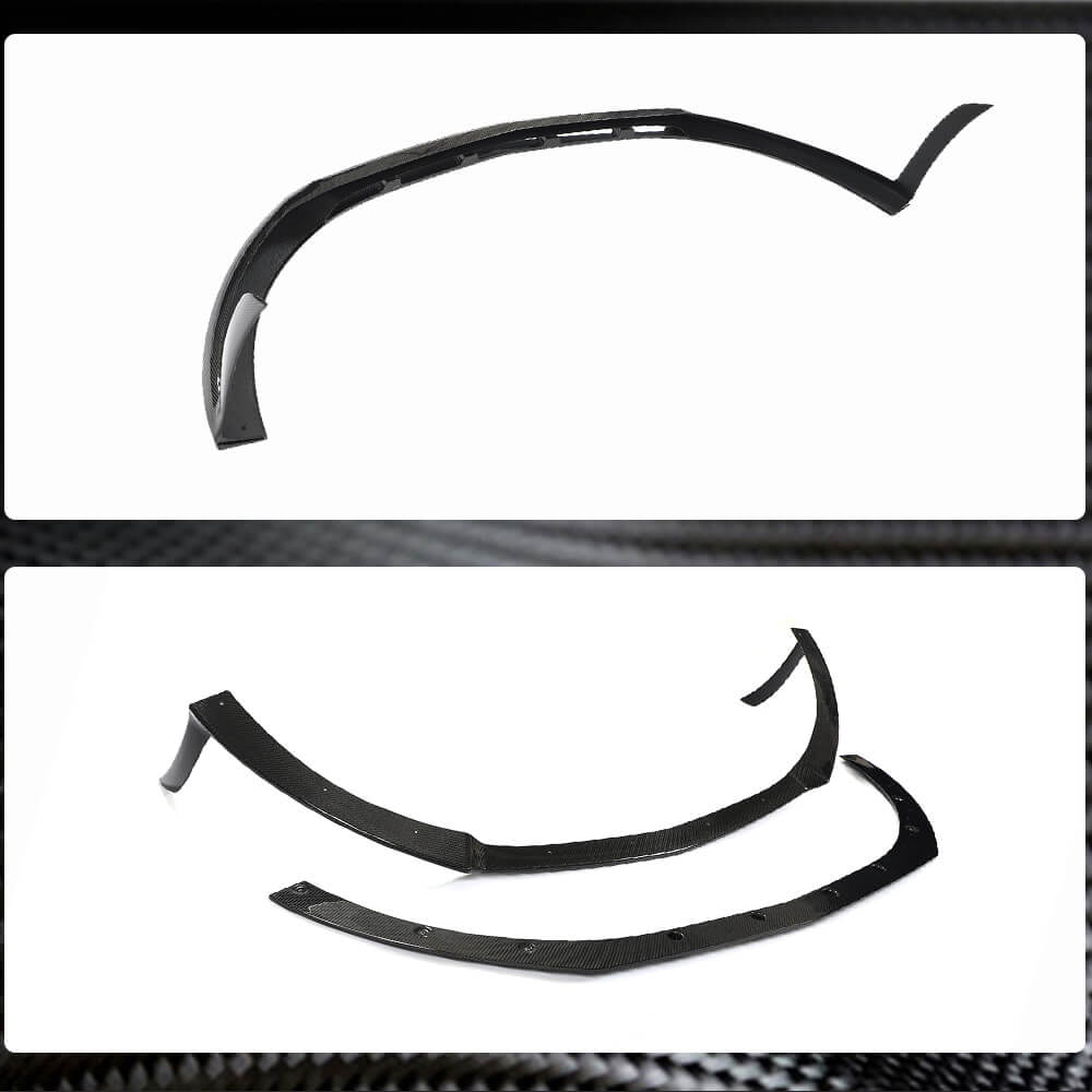 Накладка на передній бампер Lip (для AMG-Line / CLA35 AMG SD 2019-2022, Карбон) 4