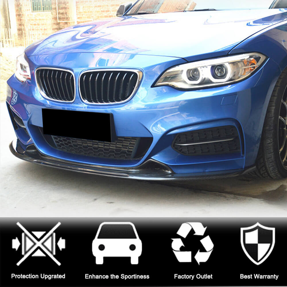 Накладка на передній бампер V1 (для F22/F23 M-Sport, Карбон) 2