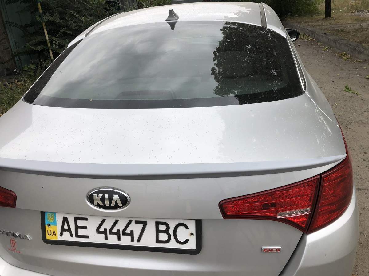 Спойлер ліп вузький на багажник Kia Optima 2010-2013 ABS пластик під фарбування 4