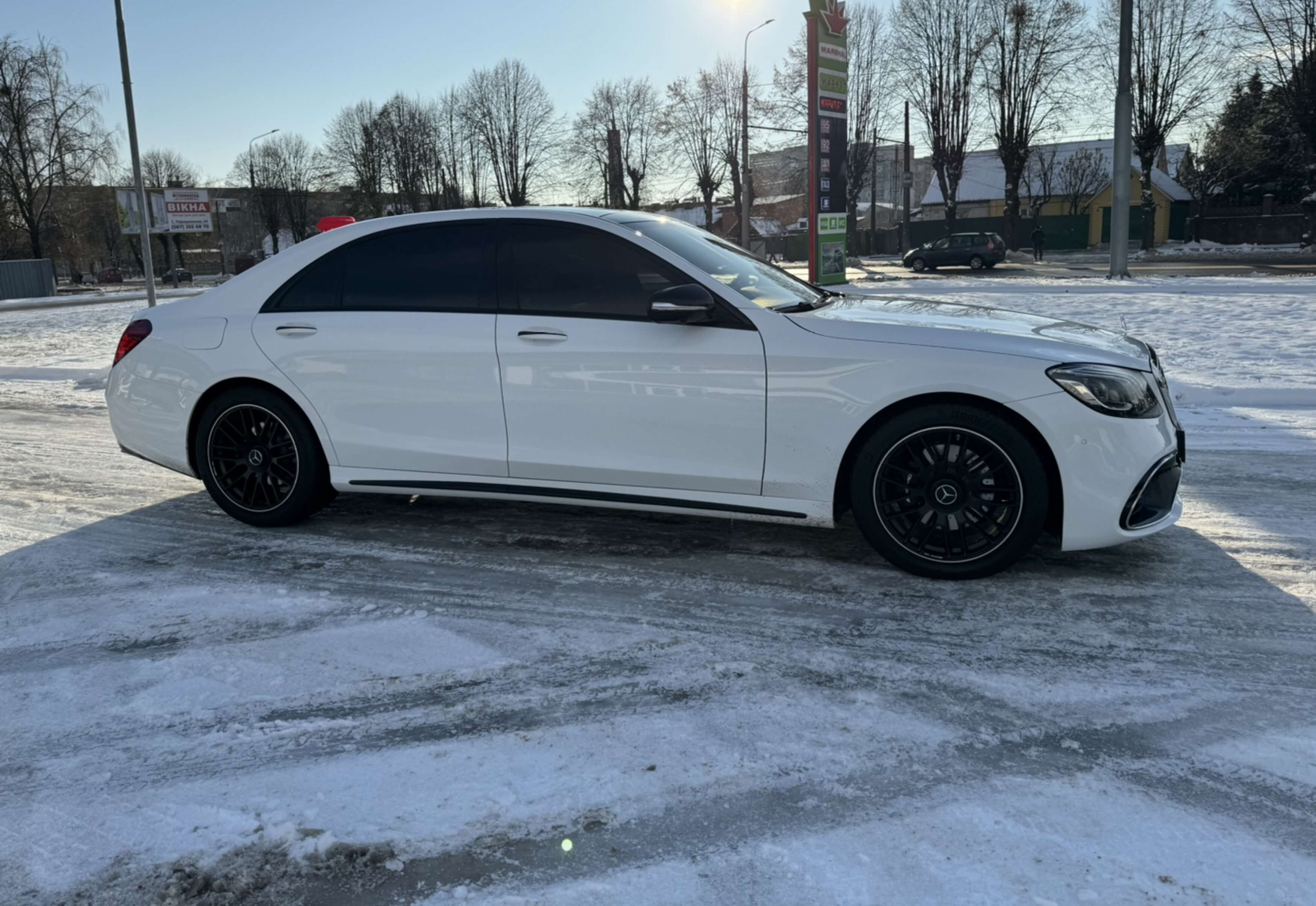 Накладки на пороги (стиль S63 AMG) на Mercedes-Benz S-Class W222 2013-2017 року 6