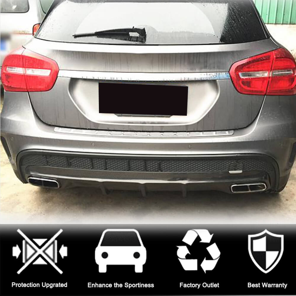 Дифузор заднього бампера (для GLA45 AMG, Карбон) 2