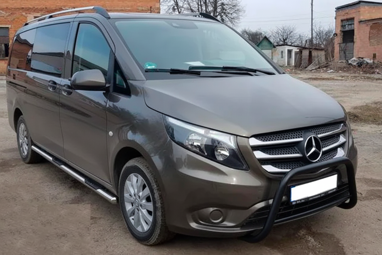 Кенгурятник WT006 Black (нерж.)