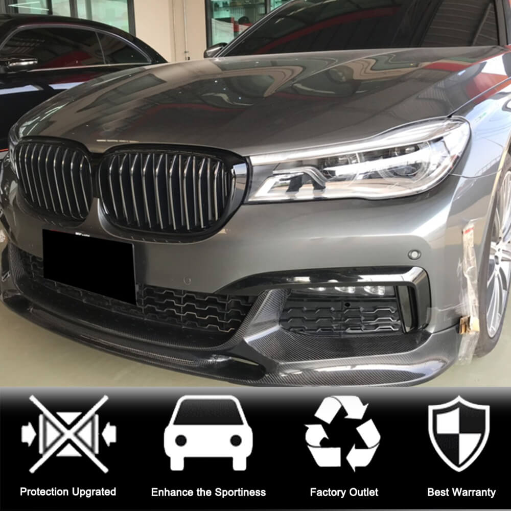 Накладка на передній бампер Lip V1 (для M-Sport 2016-2019, Карбон) 2