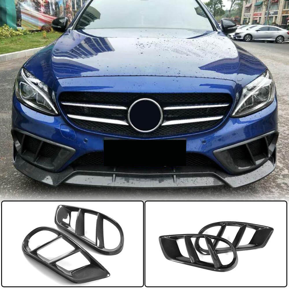 Накладки на протитуманки (для C43 AMG 2015-2019, Карбон)