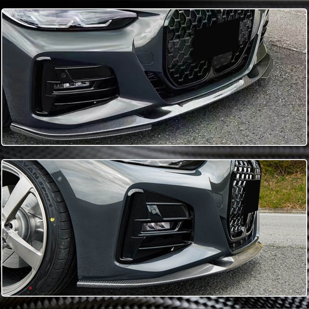 Накладка на передній бампер Lip V3 (для G22/G23 M-Sport, Карбон) 4