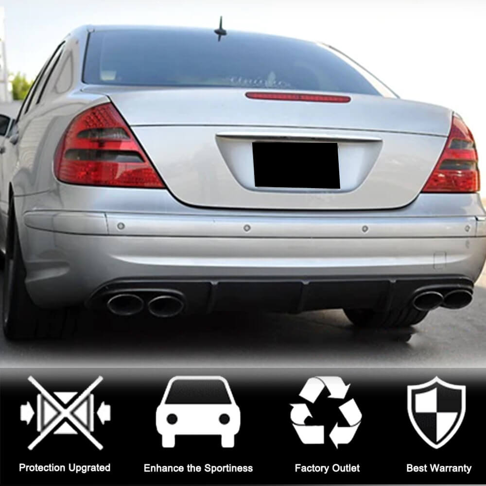 Дифузор заднього бампера (для E55 AMG 2003-2006, Карбон) 3